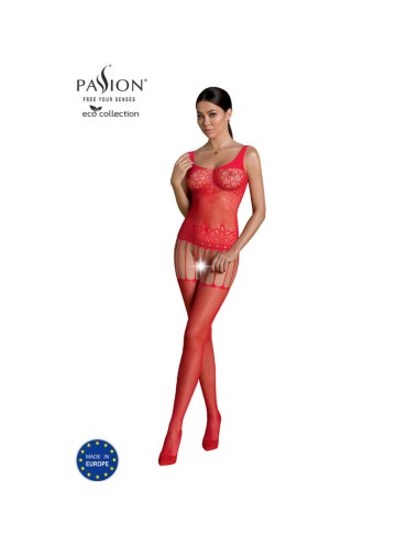 PASSION - ECO COLLECTION BODYSTOCKING ECO BS001 RED