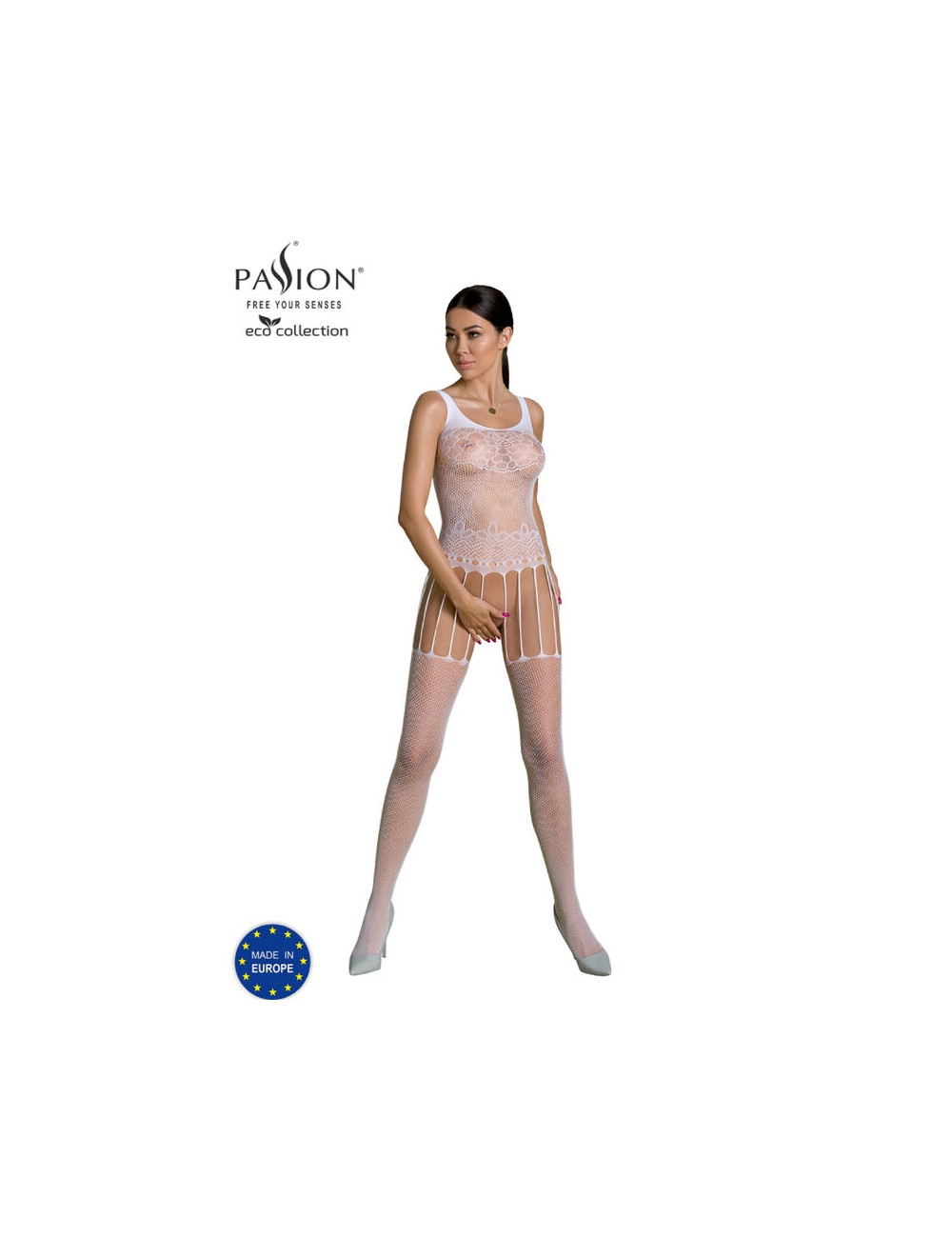 PASSION - ECO COLLECTION BODYSTOCKING ECO BS001 WHITE
