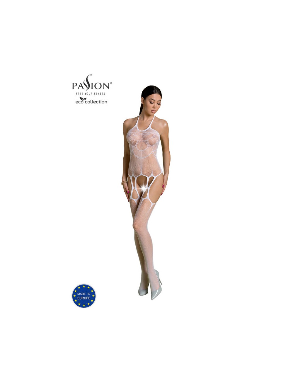PASSION - ECO COLLECTION BODYSTOCKING ECO BS002 WHITE PASSION - ECO COLLECTION BODYSTOCKING ECO BS002 WHITE