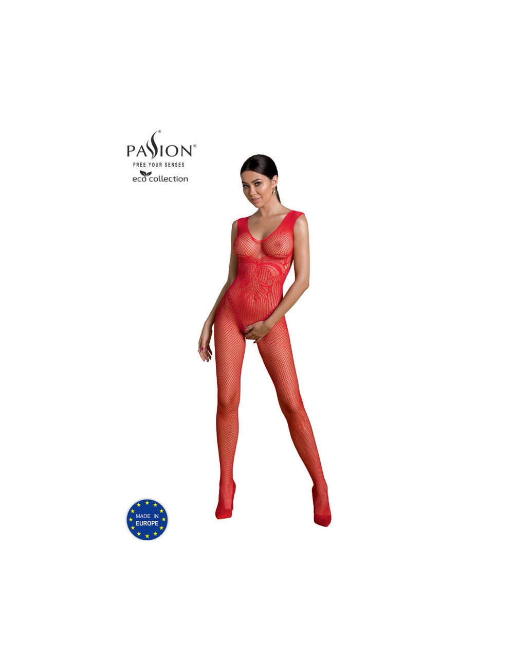 PASSION - ECO COLLECTION BODYSTOCKING ECO BS003 RED