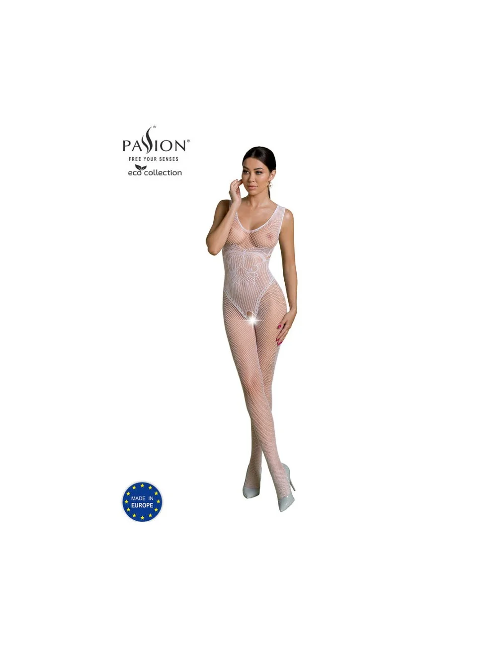 PASSION - ECO COLLECTION BODYSTOCKING ECO BS003 WHITE PASSION - ECO COLLECTION BODYSTOCKING ECO BS003 WHITE