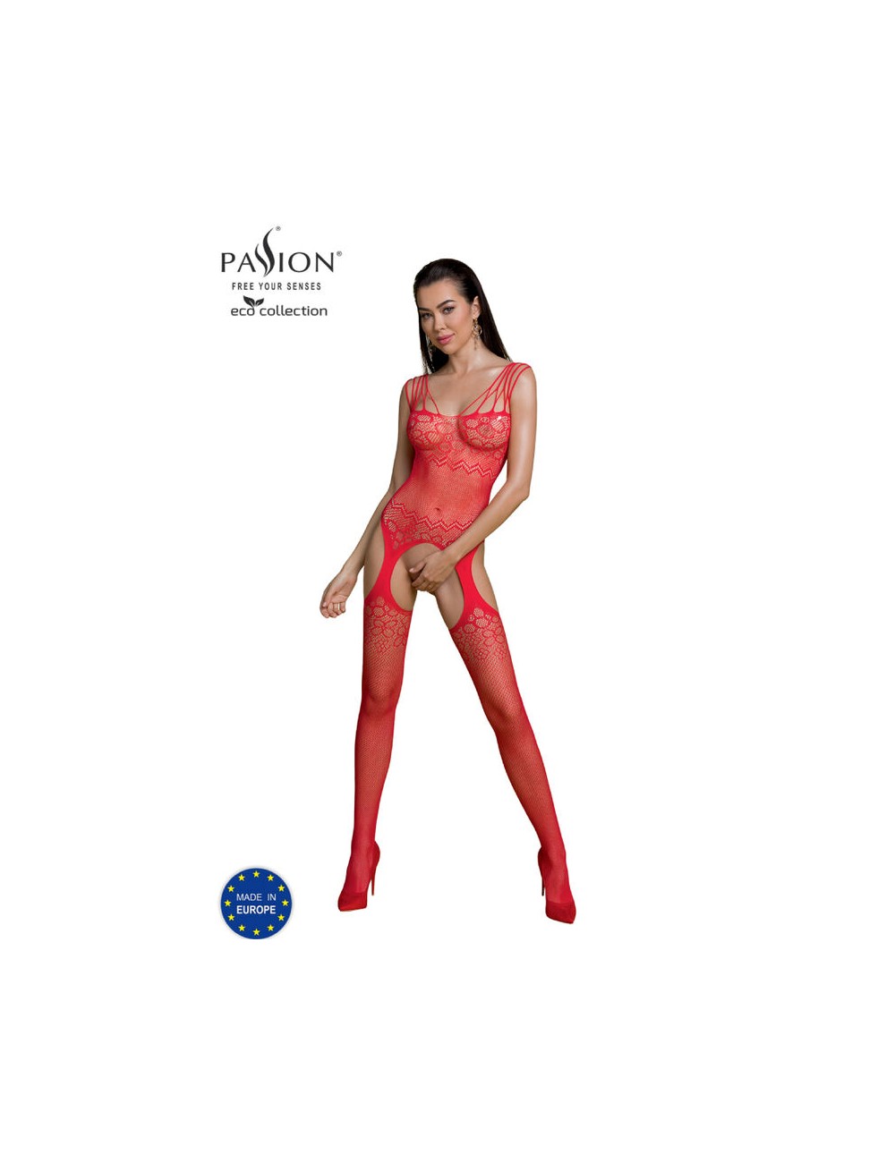 PASSION - ECO COLLECTION BODYSTOCKING ECO BS004 RED