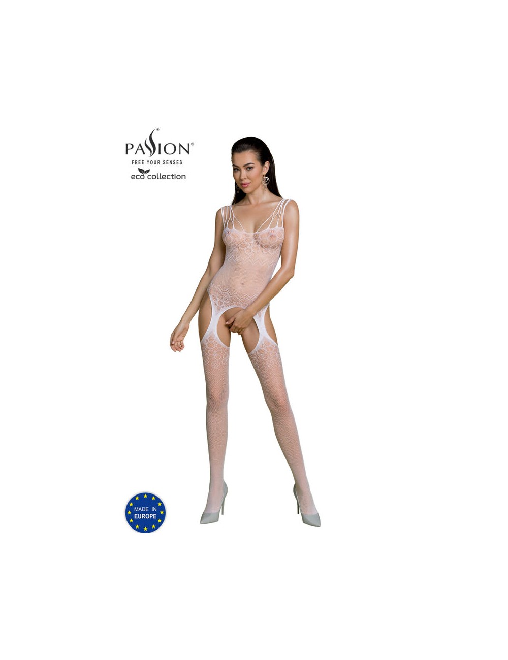 PASSION - ECO COLLECTION BODYSTOCKING ECO BS004 WHITE PASSION - ECO COLLECTION BODYSTOCKING ECO BS004 WHITE