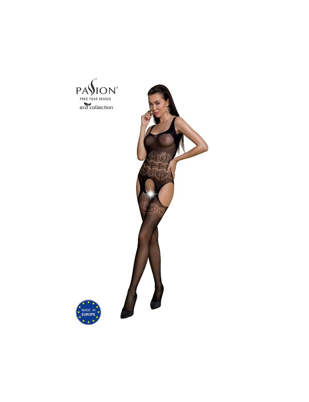 PASSION - ECO COLLECTION BODYSTOCKING ECO BS005 BLACK PASSION - ECO COLLECTION BODYSTOCKING ECO BS005 BLACK