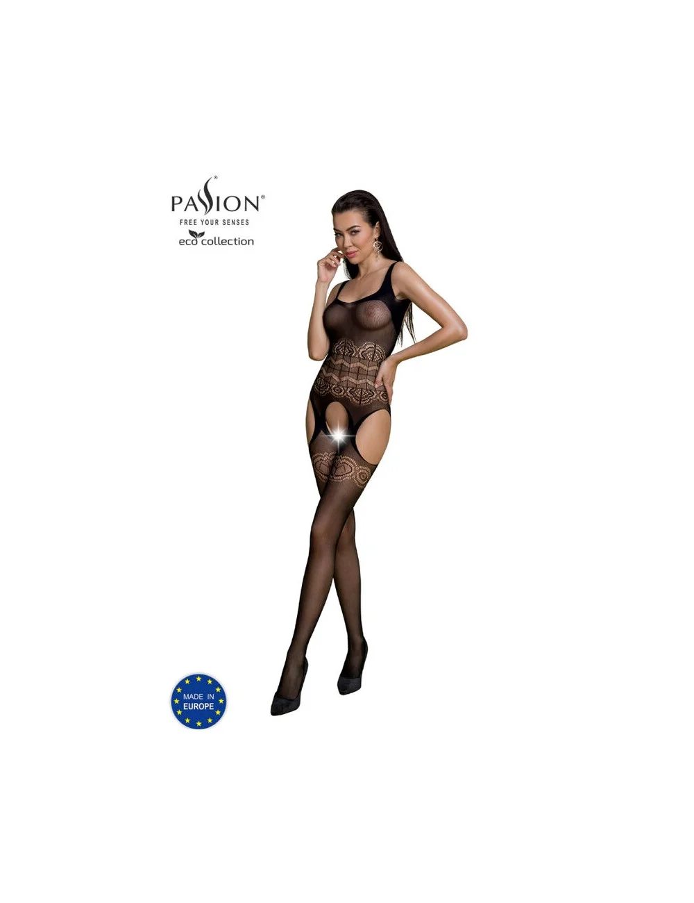 PASSION - ECO COLLECTION BODYSTOCKING ECO BS005 BLACK PASSION - ECO COLLECTION BODYSTOCKING ECO BS005 BLACK