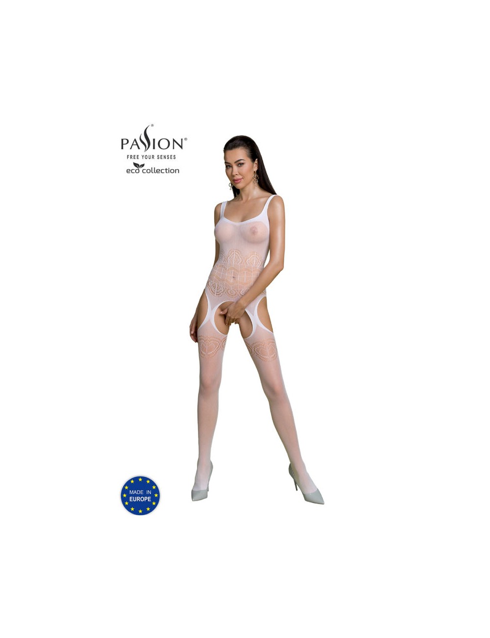 PASSION - ECO COLLECTION BODYSTOCKING ECO BS005 WHITE PASSION - ECO COLLECTION BODYSTOCKING ECO BS005 WHITE