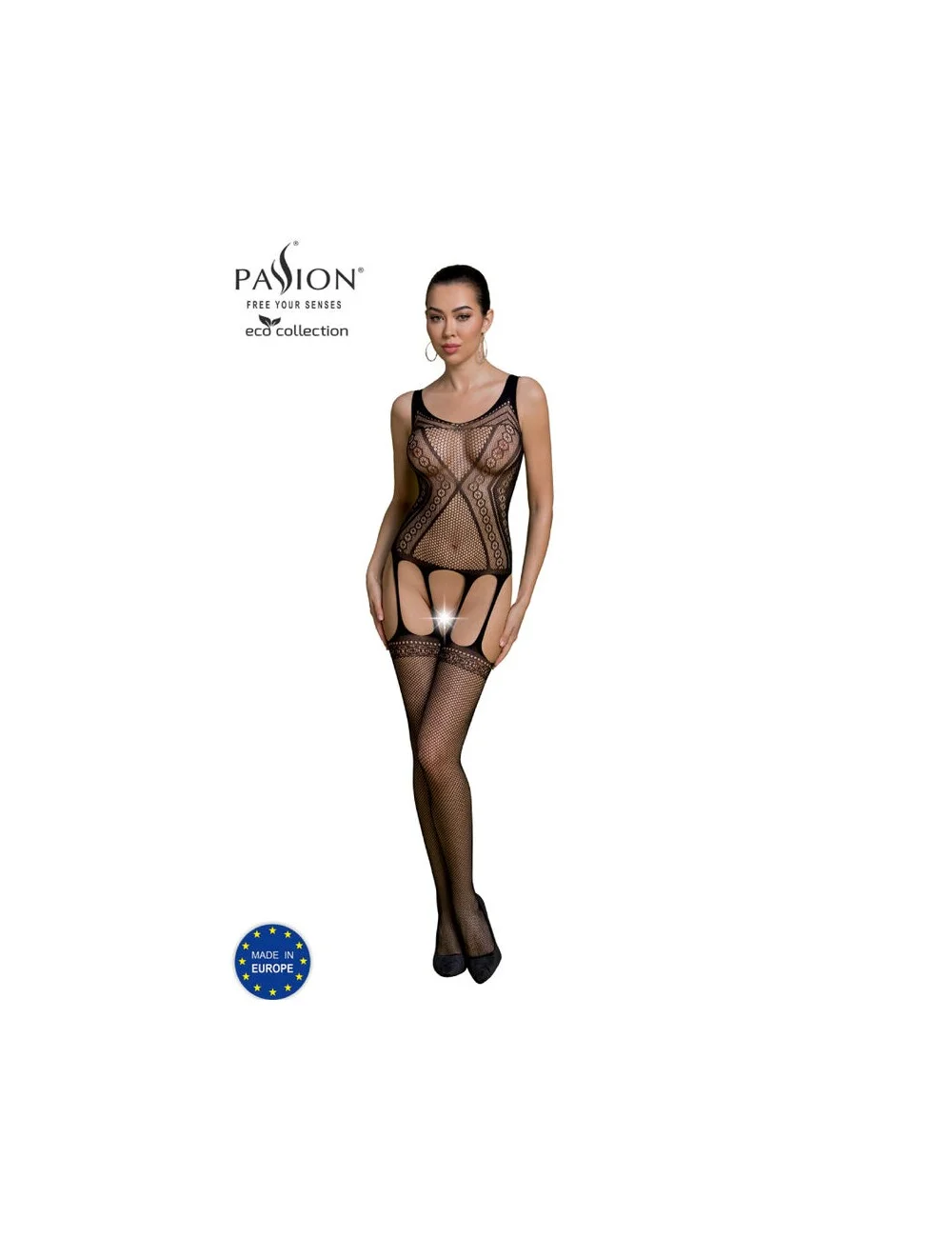 PASSION - ECO COLLECTION BODYSTOCKING ECO BS007 BLACK PASSION - ECO COLLECTION BODYSTOCKING ECO BS007 BLACK