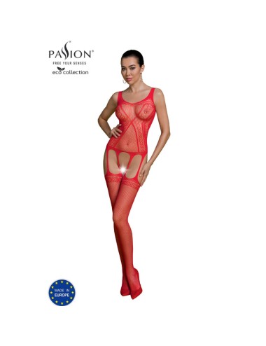 PASSION - ECO COLLECTION BODYSTOCKING ECO BS007 RED