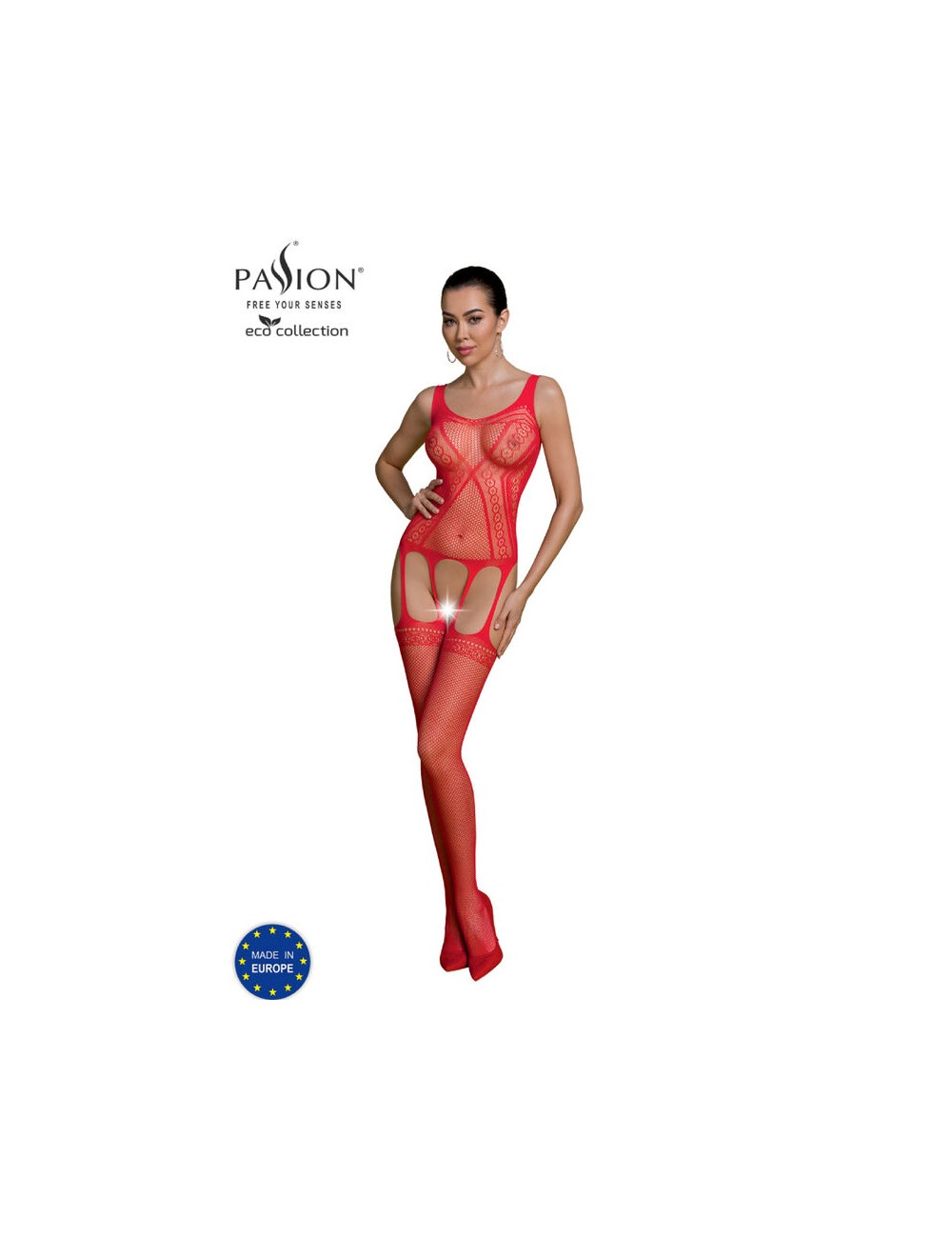 PASSION - ECO COLLECTION BODYSTOCKING ECO BS007 RED PASSION - ECO COLLECTION BODYSTOCKING ECO BS007 RED