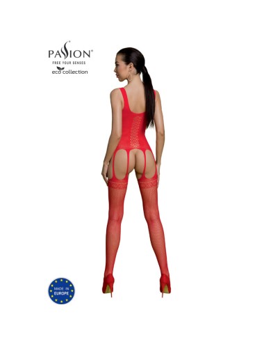 PASSION - ECO COLLECTION BODYSTOCKING ECO BS007 RED