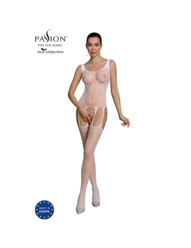 PASSION - ECO COLLECTION BODYSTOCKING ECO BS007 WHITE
