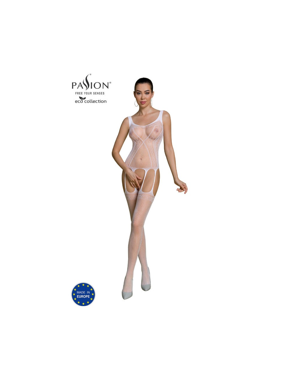 PASSION - ECO COLLECTION BODYSTOCKING ECO BS007 WHITE PASSION - ECO COLLECTION BODYSTOCKING ECO BS007 WHITE