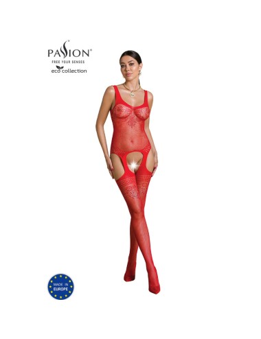 PASSION - ECO COLLECTION BODYSTOCKING ECO BS008 RED