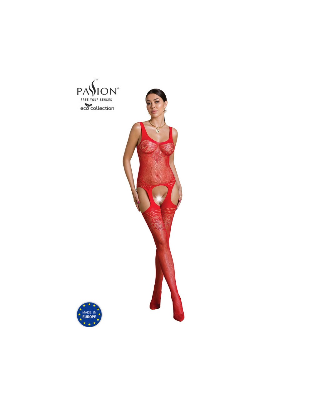 PASSION - ECO COLLECTION BODYSTOCKING ECO BS008 RED PASSION - ECO COLLECTION BODYSTOCKING ECO BS008 RED