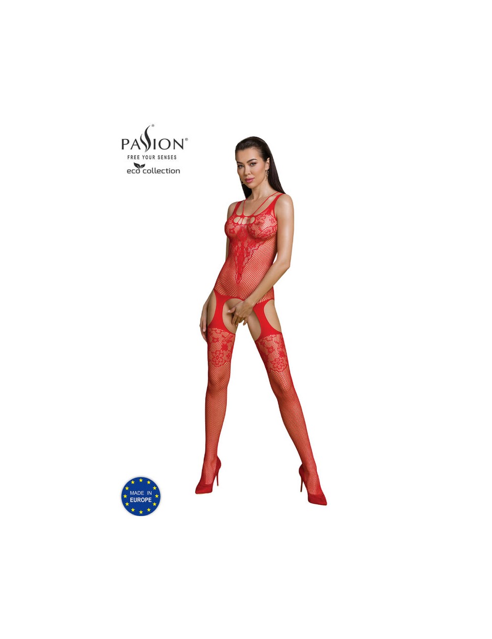 PASSION - ECO COLLECTION BODYSTOCKING ECO BS011 RED PASSION - ECO COLLECTION BODYSTOCKING ECO BS011 RED