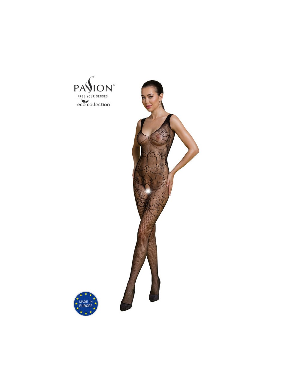 PASSION - ECO COLLECTION BODYSTOCKING ECO BS012 BLACK PASSION - ECO COLLECTION BODYSTOCKING ECO BS012 BLACK