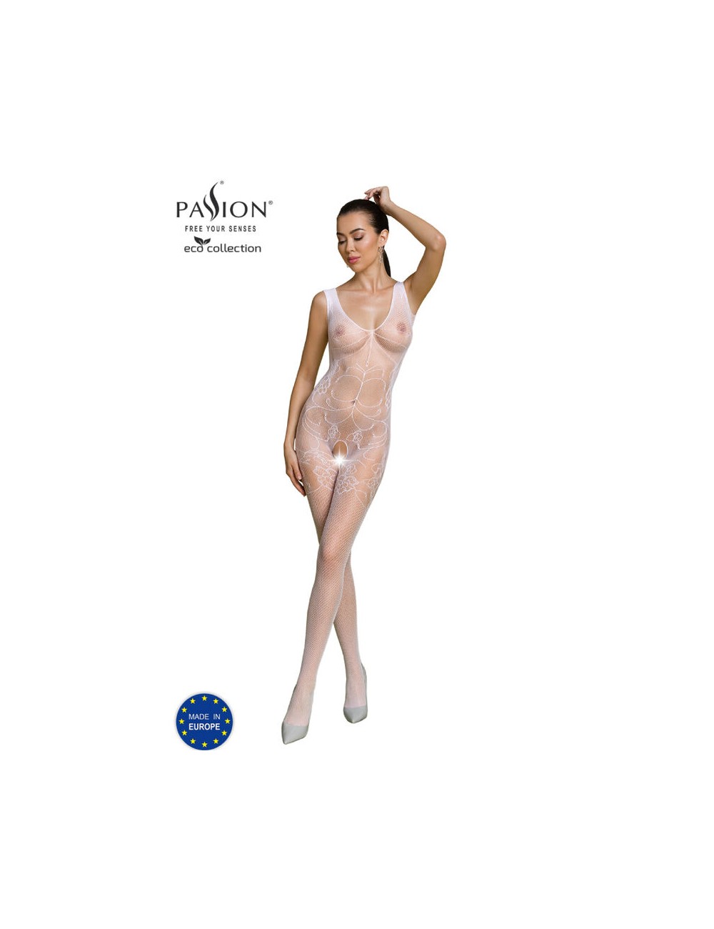 PASSION - ECO COLLECTION BODYSTOCKING ECO BS012 WHITE PASSION - ECO COLLECTION BODYSTOCKING ECO BS012 WHITE