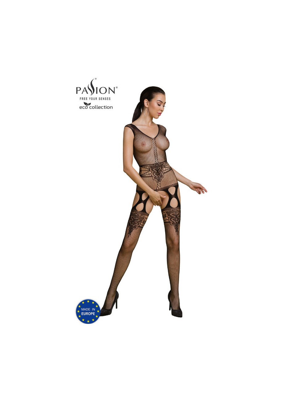 PASSION - ECO COLLECTION BODYSTOCKING ECO BS014 BLACK PASSION - ECO COLLECTION BODYSTOCKING ECO BS014 BLACK