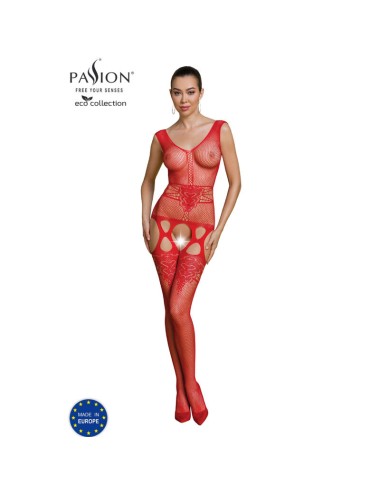 PASSION - ECO COLLECTION BODYSTOCKING ECO BS014 RED