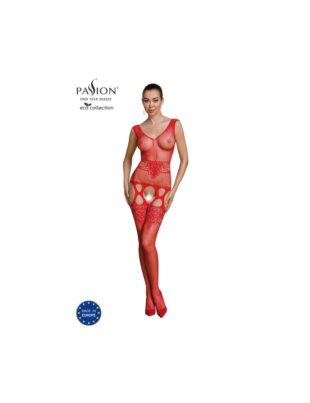 PASSION - ECO COLLECTION BODYSTOCKING ECO BS014 RED PASSION - ECO COLLECTION BODYSTOCKING ECO BS014 RED