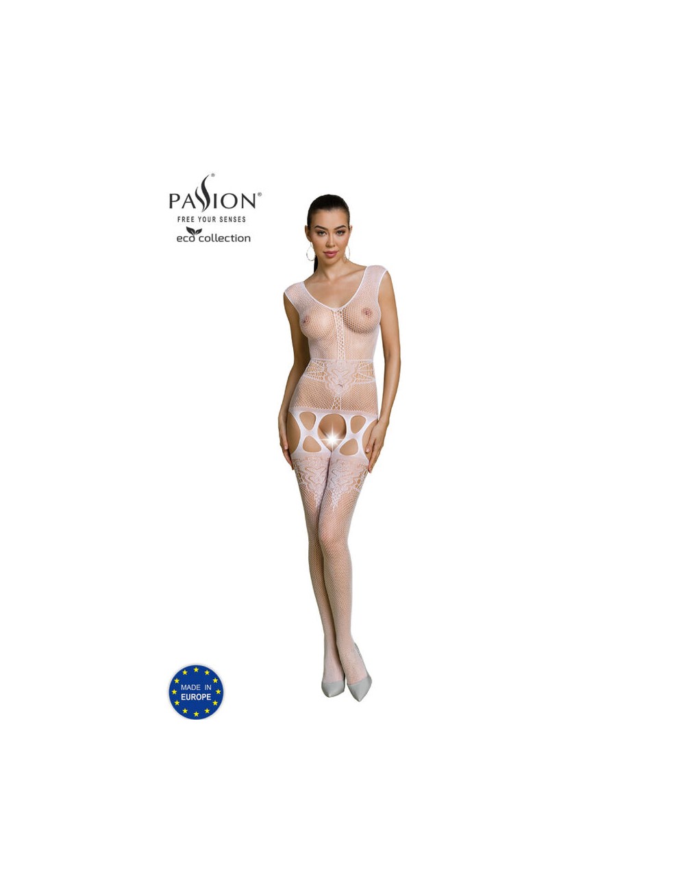 PASSION - ECO COLLECTION BODYSTOCKING ECO BS014 WHITE PASSION - ECO COLLECTION BODYSTOCKING ECO BS014 WHITE