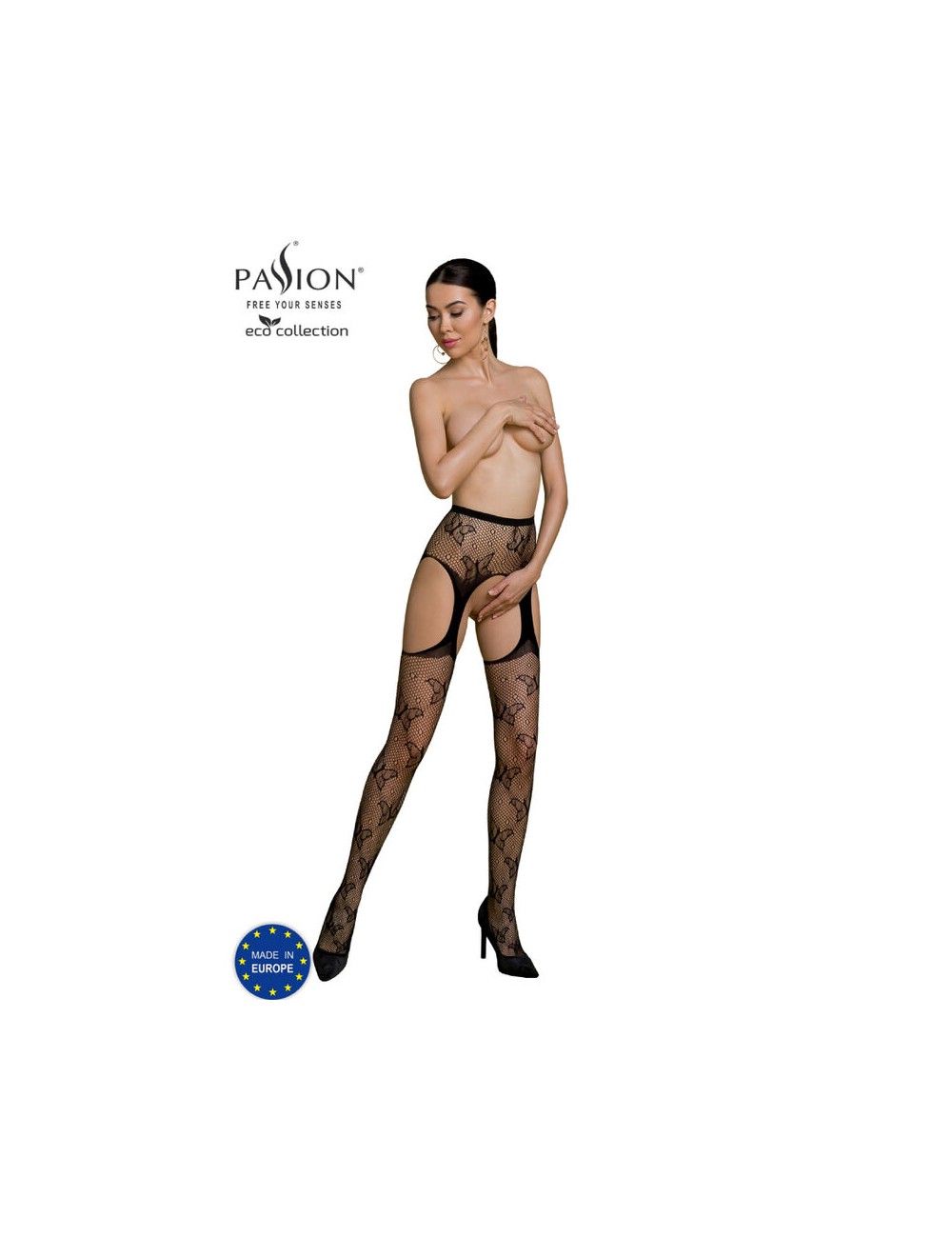 PASSION - ECO COLLECTION BODYSTOCKING ECO S001 BLACK