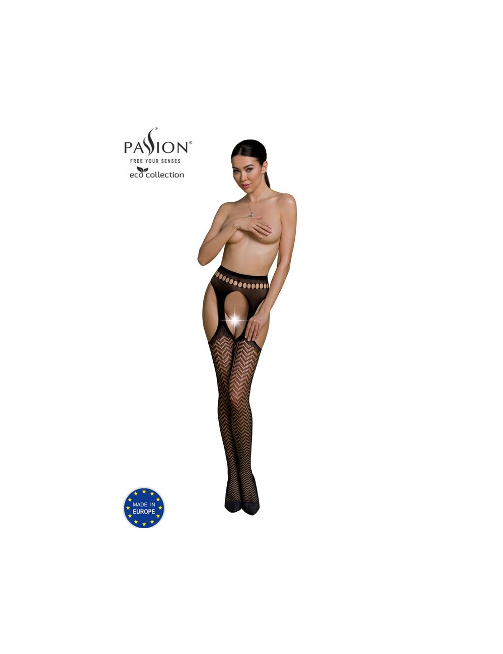 PASSION - ECO COLLECTION BODYSTOCKING ECO S002 BLACK