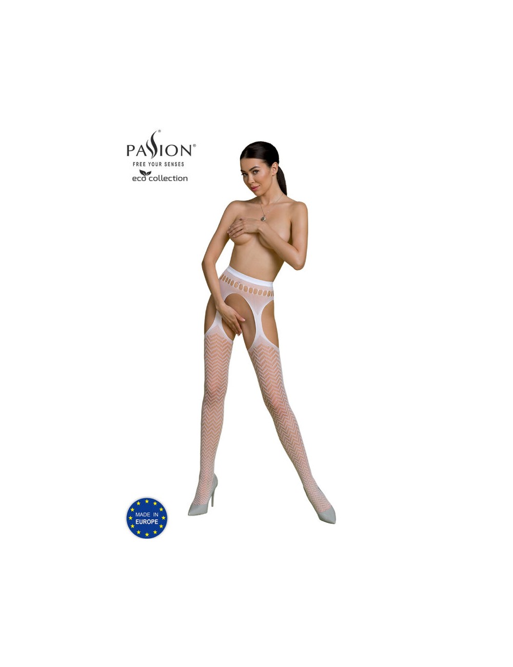 PASSION - ECO COLLECTION BODYSTOCKING ECO S002 WHITE