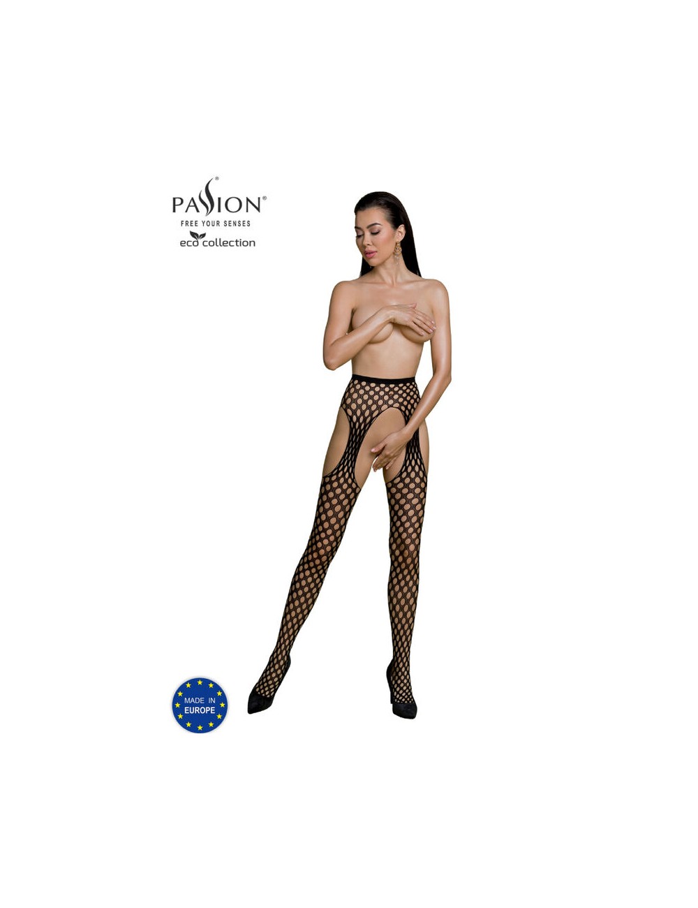 PASSION - ECO COLLECTION BODYSTOCKING ECO S003 BLACK