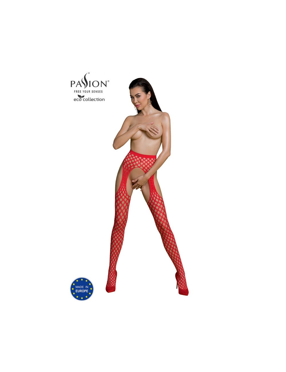 PASSION - ECO COLLECTION BODYSTOCKING ECO S003 RED