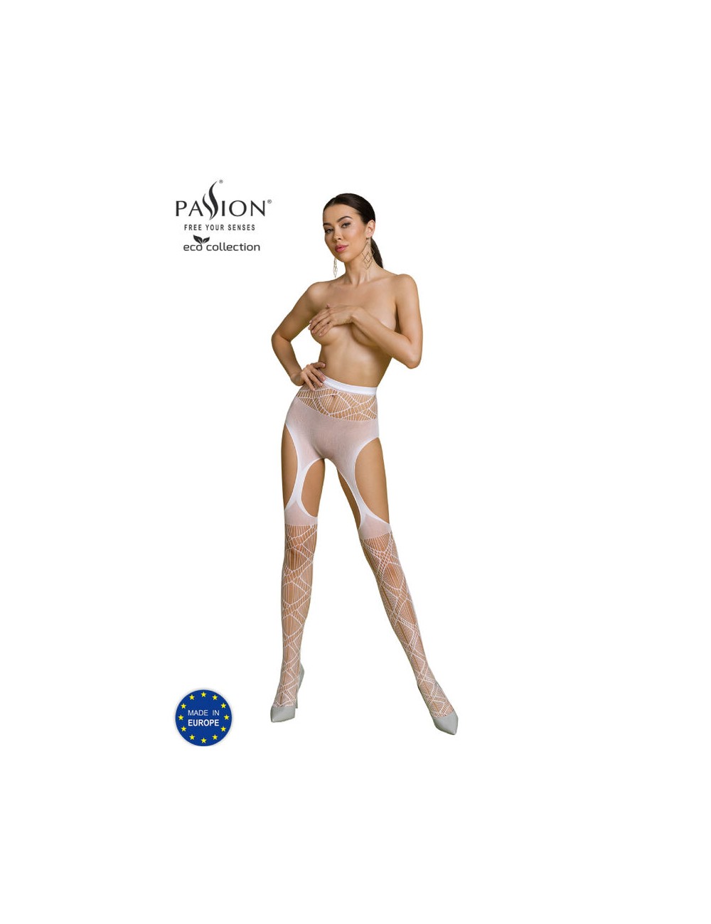 PASSION - ECO COLLECTION BODYSTOCKING ECO S005 WHITE PASSION - ECO COLLECTION BODYSTOCKING ECO S005 WHITE