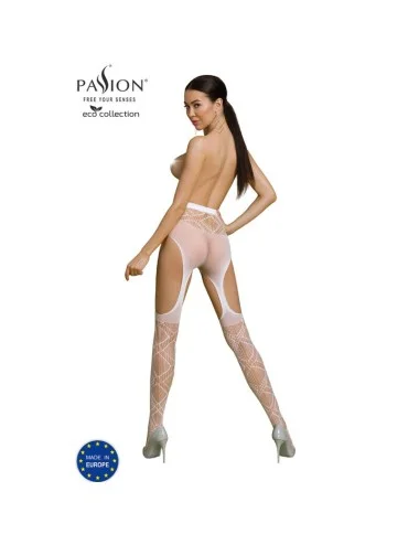 PASSION - ECO COLLECTION BODYSTOCKING ECO S005 WHITE