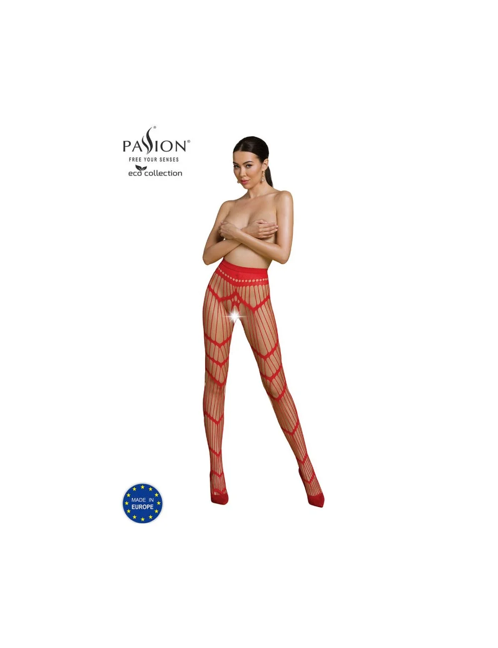 PASSION - ECO COLLECTION BODYSTOCKING ECO S006 RED