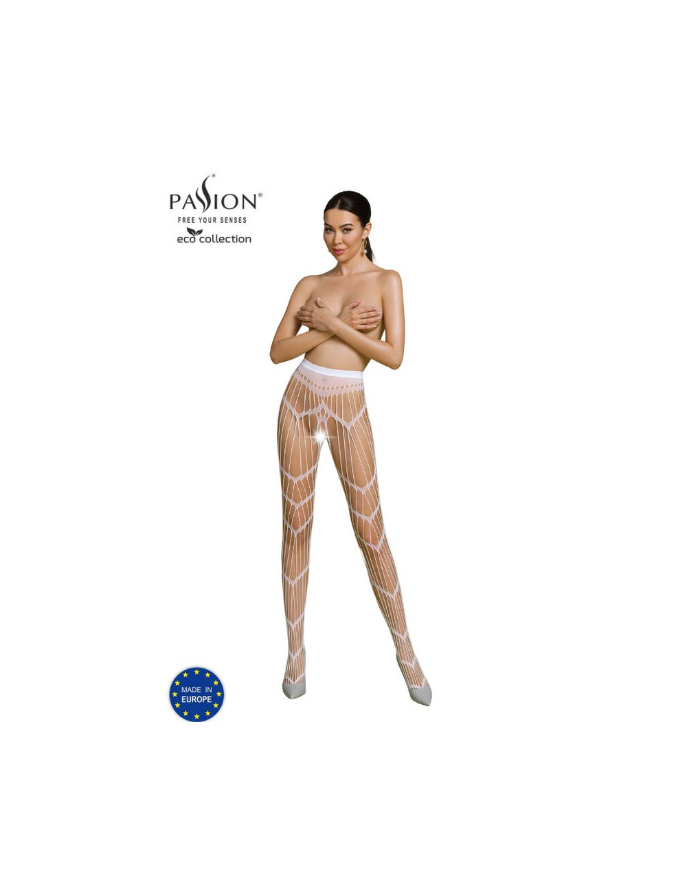 PASSION - ECO COLLECTION BODYSTOCKING ECO S006 WHITE PASSION - ECO COLLECTION BODYSTOCKING ECO S006 WHITE