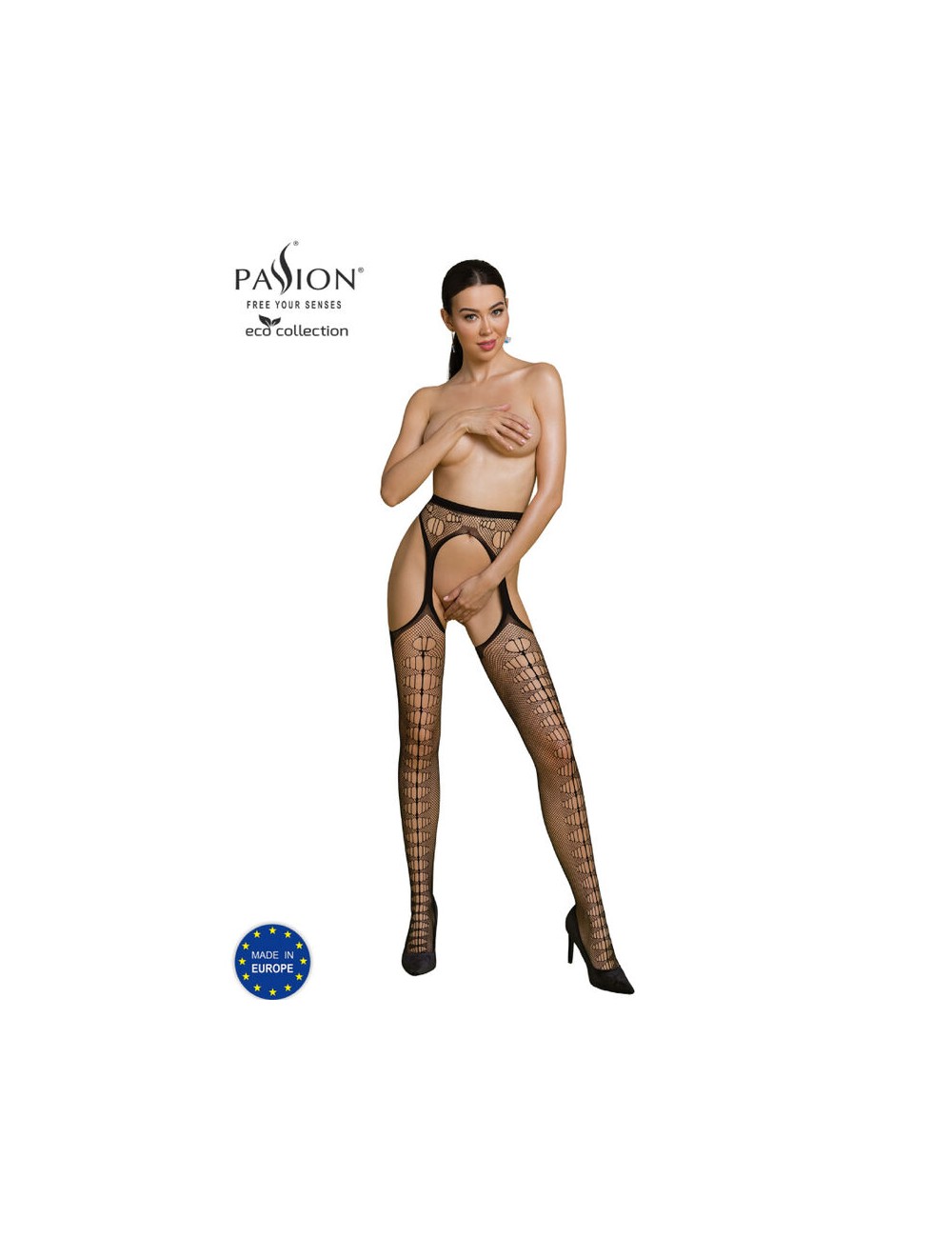 PASSION - ECO COLLECTION BODYSTOCKING ECO S008 BLACK
