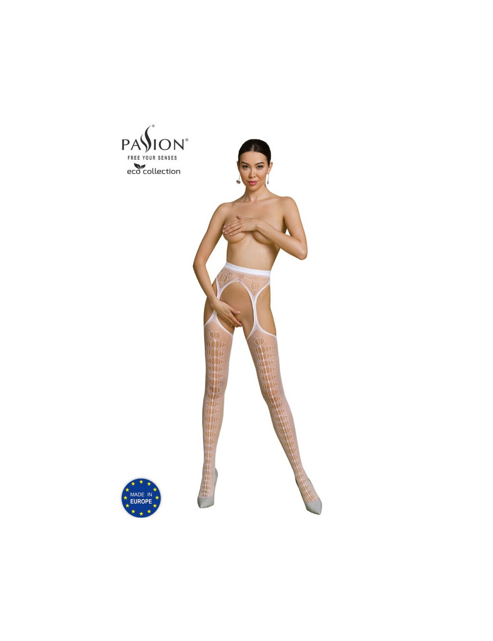 PASSION - ECO COLLECTION BODYSTOCKING ECO S008 WHITE PASSION - ECO COLLECTION BODYSTOCKING ECO S008 WHITE