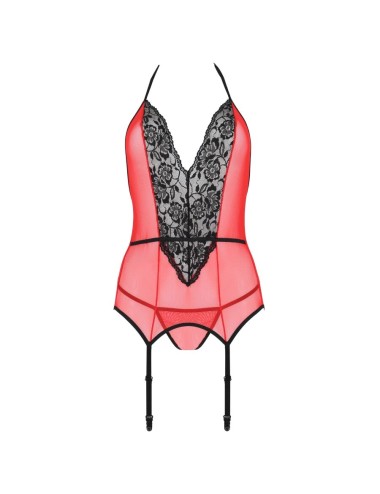 PASSION - PEONIA CORSET EROTIC LINE RED L/XL