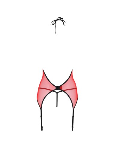 PASSION - PEONIA CORSET EROTIC LINE RED L/XL