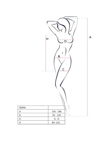 PASSION - BS096 WHITE BODYSTOCKING ONE SIZE