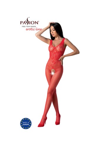 PASSION - BS098 RED BODYSTOCKING ONE SIZE