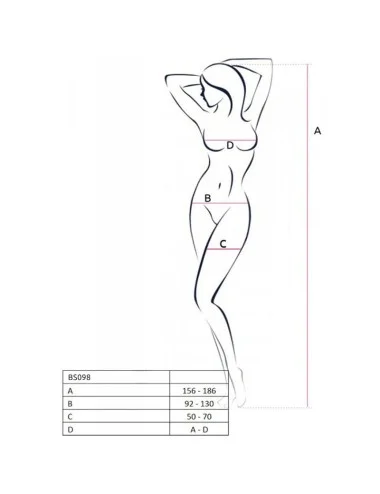 PASSION - BS098 RED BODYSTOCKING ONE SIZE