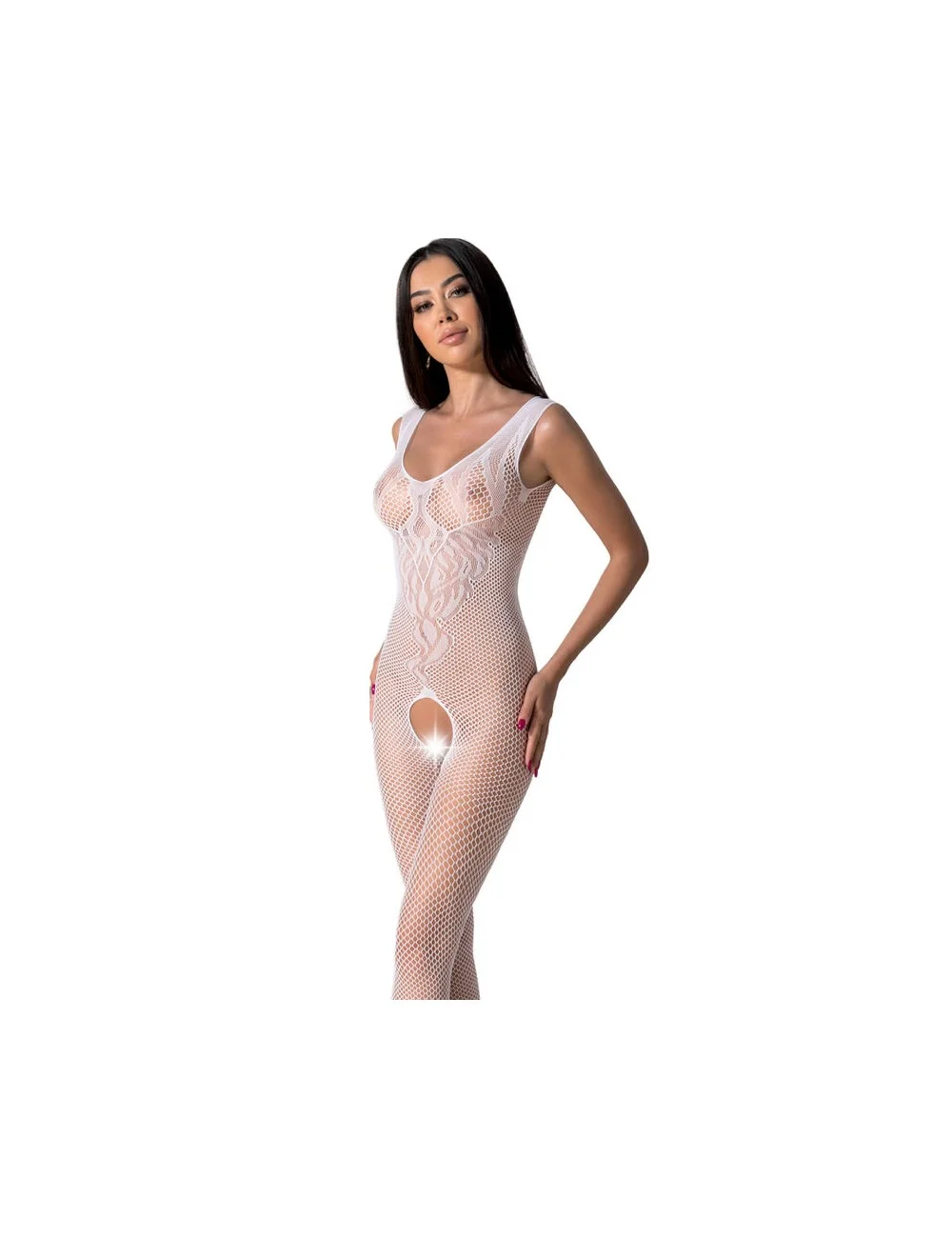 PASSION - BS098 WHITE BODYSTOCKING ONE SIZE PASSION - BS098 WHITE BODYSTOCKING ONE SIZE
