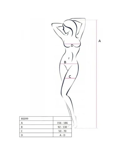 PASSION - BS099 BLACK BODYSTOCKING ONE SIZE
