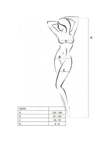 PASSION - BS099 RED BODYSTOCKING ONE SIZE