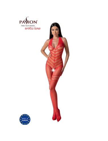 PASSION - BS100 BODYSTOCKING RED ONE SIZE