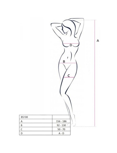 PASSION - BS100 WHITE BODYSTOCKING ONE SIZE