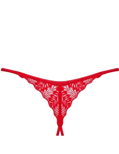OBSESSIVE - INGRIDIA THONG CROTCHLESS RED XS/S