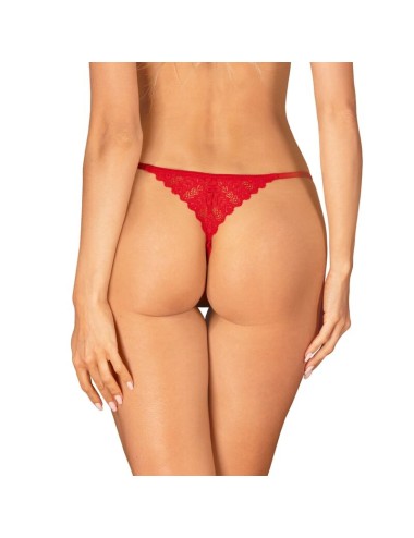 OBSESSIVE - INGRIDIA THONG CROTCHLESS RED M/L