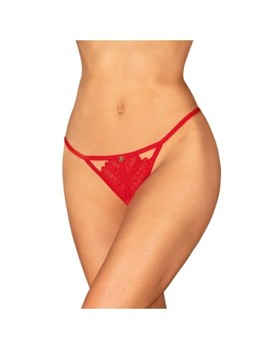 OBSESSIVE - INGRIDIA THONG CROTCHLESS RED XL/XXL