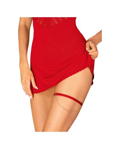 OBSESSIVE - INGRIDIA GARTER RED ONE SIZE